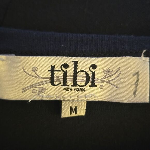 Tibi Black Wrap Dress with Dragonfly Accents Medium - Picture 12 of 12